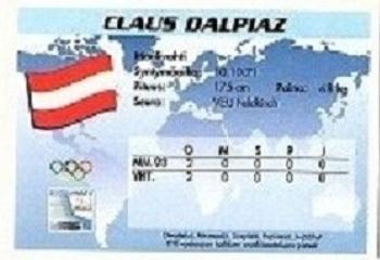 1994 Semic Jääkiekkokortit Keräilysarja (Finnish) #231 Claus Dalpiaz Back