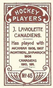 1991 Reprint 1911 C-55 #45 Jack Laviolette Back