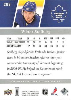 2009-10 Upper Deck #208 Viktor Stalberg Back