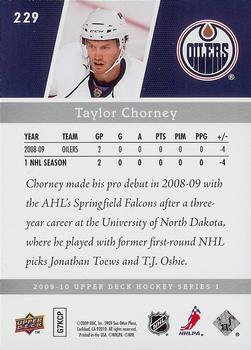 2009-10 Upper Deck #229 Taylor Chorney Back