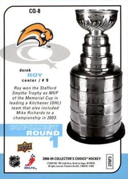 2008-09 Collector's Choice - CupQuest #CQ-8 Derek Roy Back