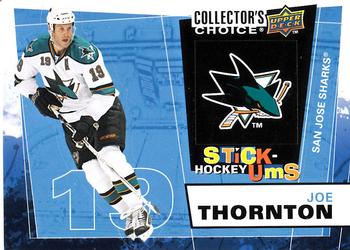 2008-09 Collector's Choice - Stick-Ums #UMS12 Joe Thornton Front
