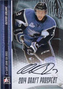2014 In The Game Draft Prospects - Autographs #A-OL2 Olivier LeBlanc Front