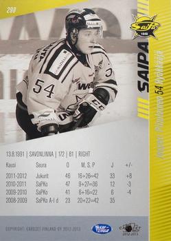 2012-13 Cardset Finland #298 Jesper Piitulainen Back