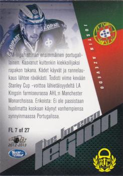 2012-13 Cardset Finland - The Foreign Legion 2 #FL 7 Justin Azevedo Back
