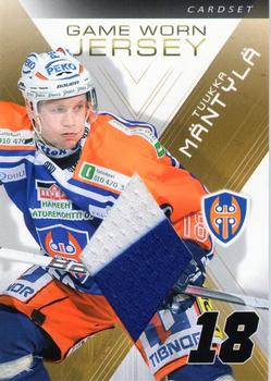 2010-11 Cardset Finland - Game Worn Jersey Series 1 Exchange #NNO Tuukka Mäntylä Front