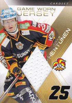 2010-11 Cardset Finland - Game Worn Jersey Series 2 Exchange #NNO Jukka Hentunen Front
