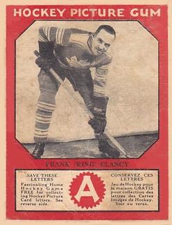 1933-34 Canadian Gum (V252) #NNO Frank (King) Clancy Front