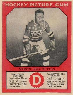 1933-34 Canadian Gum (V252) #NNO Mervyn (Red) Dutton Front