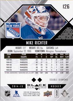 2014-15 Upper Deck Black Diamond #126 Mike Richter Back