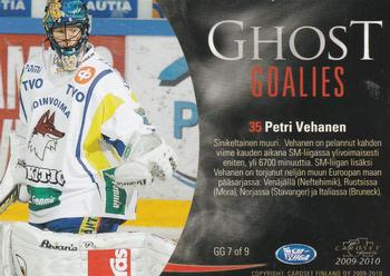 2009-10 Cardset Finland - Ghost Goalies #GG7 Petri Vehanen Back