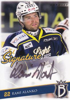 2009-10 Cardset Finland - Signature #NNO Rami Alanko Front