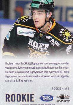 2009-10 Cardset Finland - Rookie #ROOKIE 4 Matias Myttynen Back