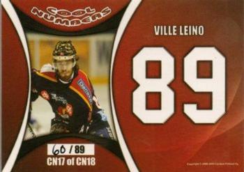 2008-09 Cardset Finland - Cool Numbers Red #CN17 Ville Leino Back