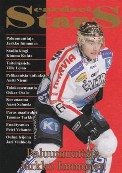 2008-09 Cardset Finland - Cardset Stars #CS1 Jarkko Immonen Front