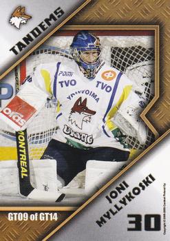 2008-09 Cardset Finland - Goalie Tandems #GT09 Petri Vehanen / Joni Myllykoski Back