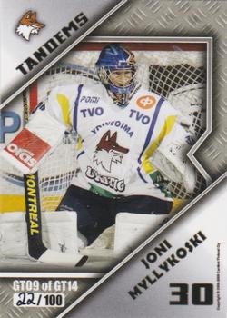 2008-09 Cardset Finland - Goalie Tandems Silver #GT09 Petri Vehanen / Joni Myllykoski Back