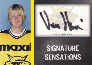 2007-08 Cardset Finland - Signature Sensations #VH Ville Hostikka Front