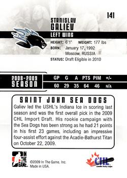 2009-10 In The Game Heroes and Prospects #141 Stanislav Galiev Back