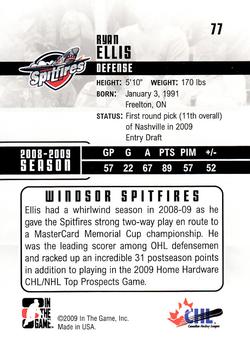 2009-10 In The Game Heroes and Prospects #77 Ryan Ellis Back