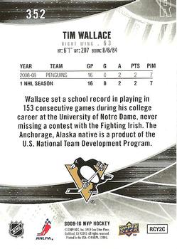 2009-10 Upper Deck MVP #352 Tim Wallace Back