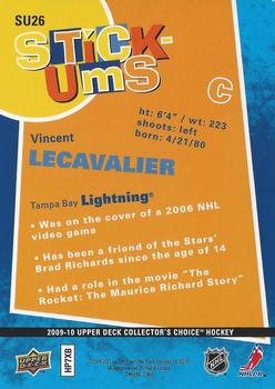 2009-10 Collector's Choice - Stick-Ums #SU26 Vincent Lecavalier Back