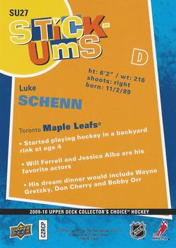 2009-10 Collector's Choice - Stick-Ums #SU27 Luke Schenn Back