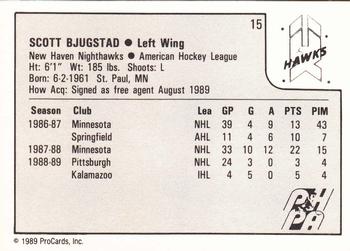 1989-90 ProCards AHL #15 Scott Bjugstad Back