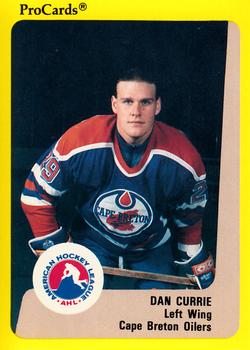 1989-90 ProCards AHL #136 Dan Currie Front