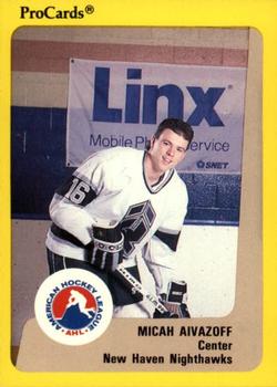 1989-90 ProCards AHL #6 Micah Aivazoff Front