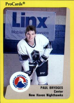1989-90 ProCards AHL #27 Paul Brydges Front