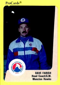 1989-90 ProCards AHL #49 Dave Farrish Front