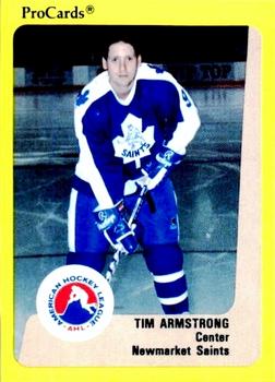 1989-90 ProCards AHL #114 Tim Armstrong Front