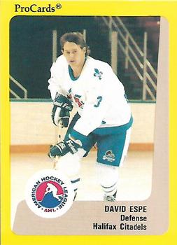1989-90 ProCards AHL #161 David Espe Front