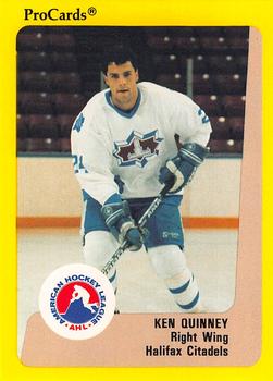 1989-90 ProCards AHL #162 Ken Quinney Front