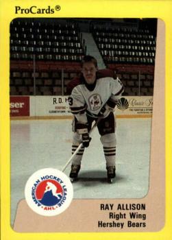 1989-90 ProCards AHL #338 Ray Allison Front