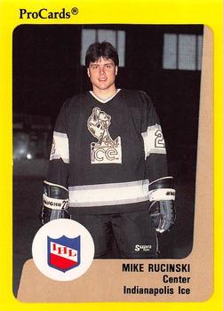 1989-90 ProCards IHL #61 Mike Rucinski Front