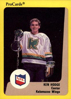 1989-90 ProCards IHL #89 Ken Hodge Front