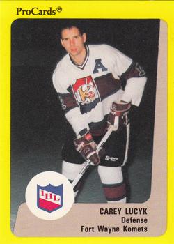 1989-90 ProCards IHL #133 Carey Lucyk Front