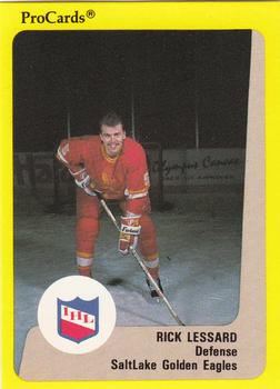 1989-90 ProCards IHL #196 Rick Lessard Front