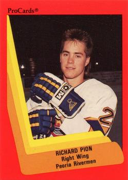 1990-91 ProCards AHL/IHL #77 Richard Pilon Front