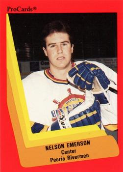 1990-91 ProCards AHL/IHL #88 Nelson Emerson Front