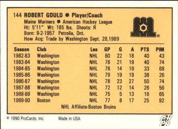 1990-91 ProCards AHL/IHL #144 Bob Gould Back