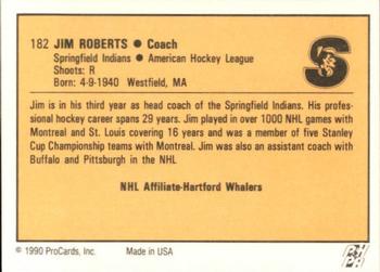 1990-91 ProCards AHL/IHL #182 Jim Roberts Back