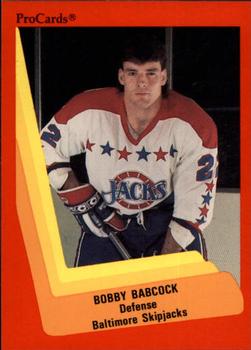 1990-91 ProCards AHL/IHL #209 Bob Babcock Front