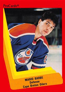 1990-91 ProCards AHL/IHL #228 Mario Barbe Front