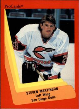 1990-91 ProCards AHL/IHL #308 Stephen Martinson Front