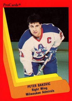 1990-91 ProCards AHL/IHL #330 Peter Bakovic Front