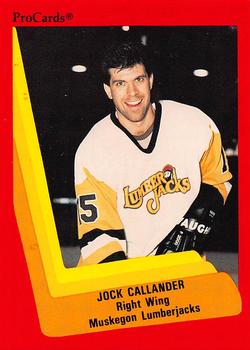 1990-91 ProCards AHL/IHL #371 Jock Callander Front