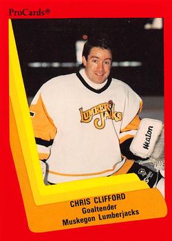 1990-91 ProCards AHL/IHL #372 Chris Clifford Front